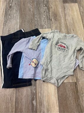 Bundle baby boy bottoms bodysuits long sleeve tee